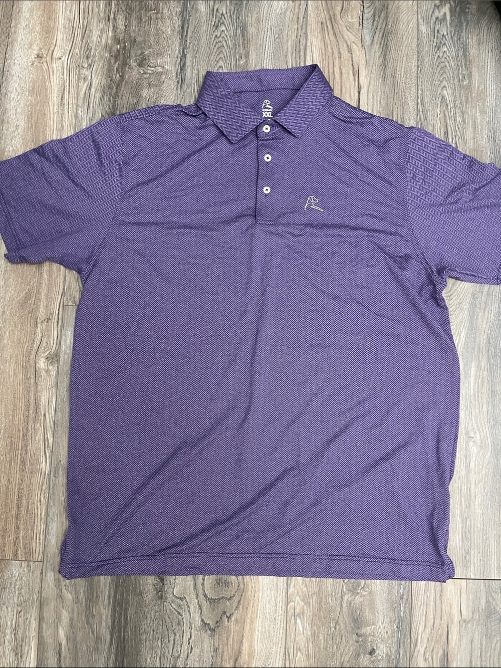 Rhoback Purple Herringbone Polo Size XXL